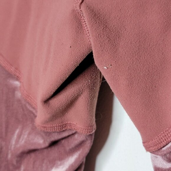 Alo Medium Alosoft Leggings Velvet Mesh Mauve Pink Women's‎ Athletic Sheila - Picture 6 of 6